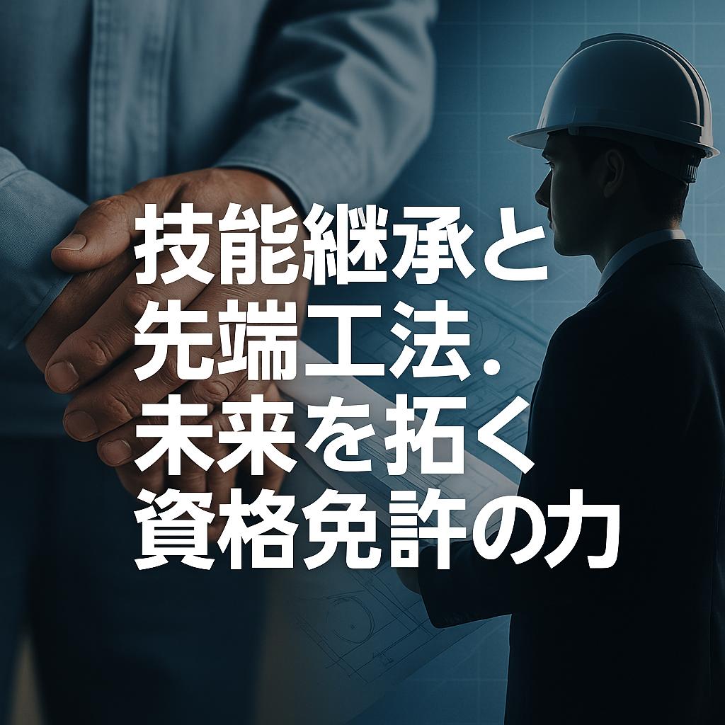 技能継承と先端工法：未来を拓く資格免許の力